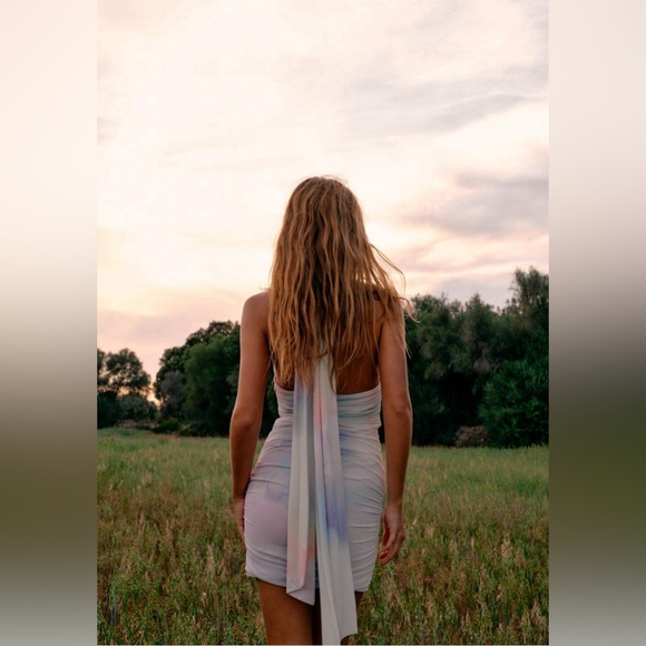 ZARA Pastel Tie Dye Tulle Dress NWT! - Picture 3 of 4